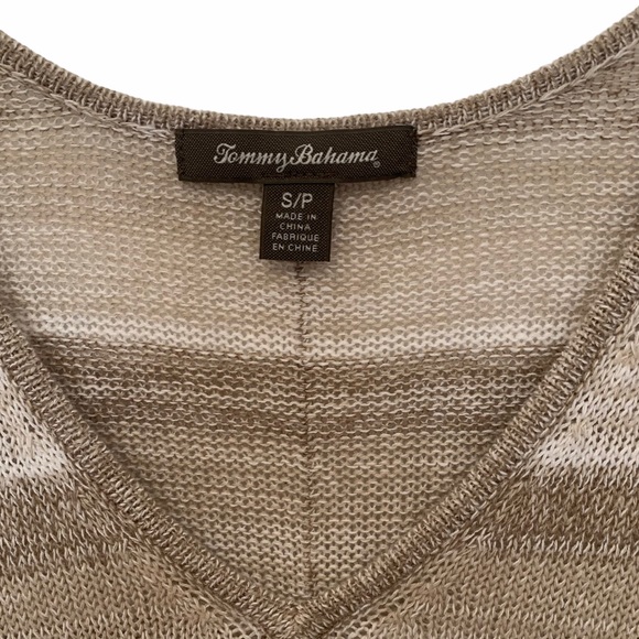 Tommy Bahama Linen Cotton V-neck Sweater - Picture 3 of 14